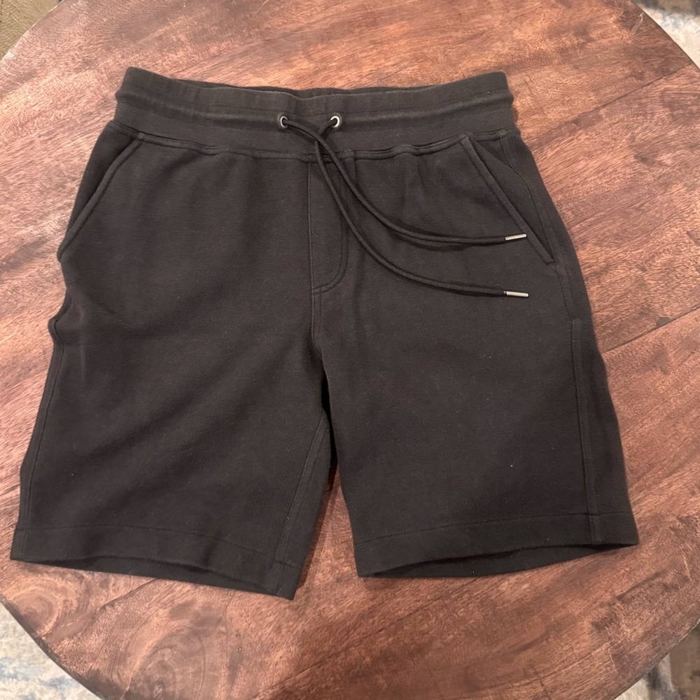 Men’s Brooks Brothers Faded Black Athletic Shorts Elastic Waist